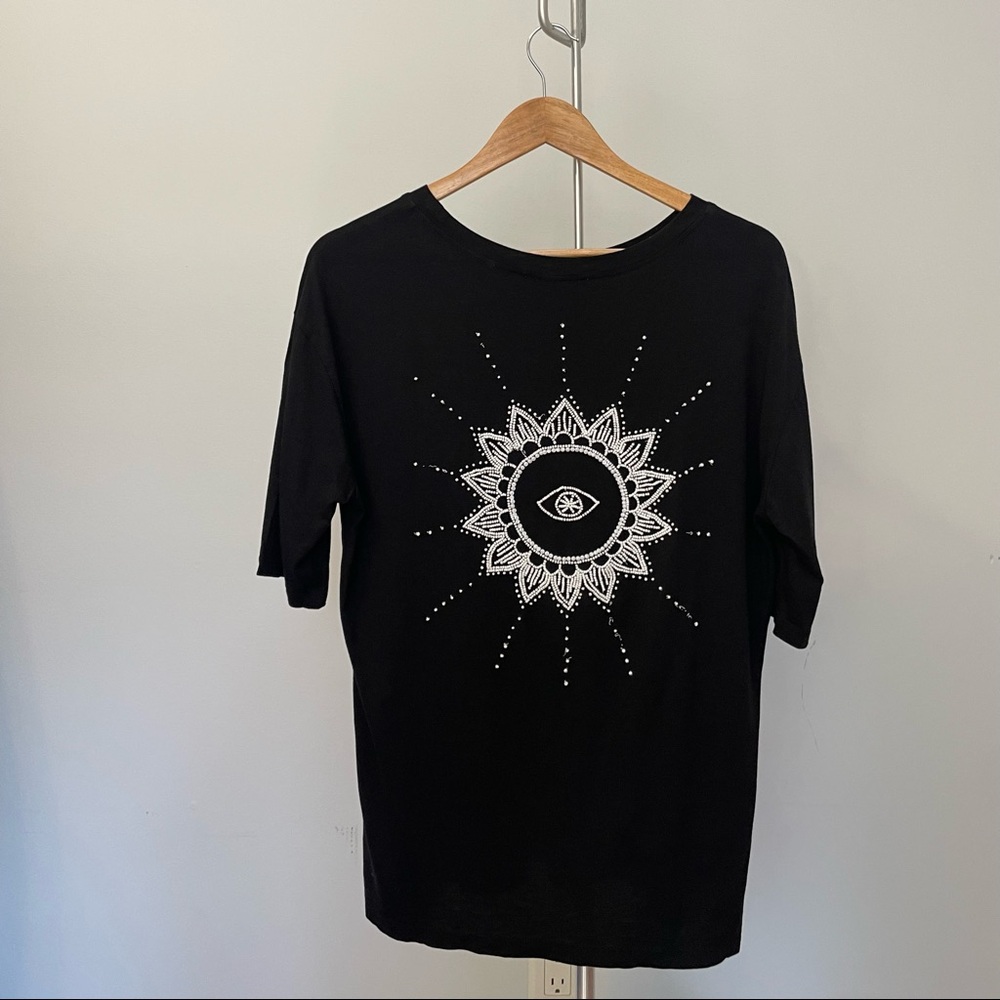 Boho Sandro Beaded Evil Eye Shirt (M)